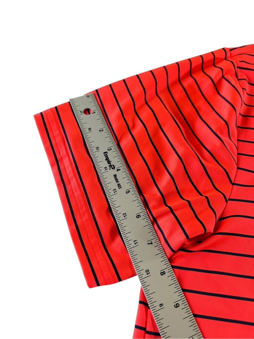 Under Armour Red Polo with Thin Black Stripes Men’s XL - Picture 9 of 9